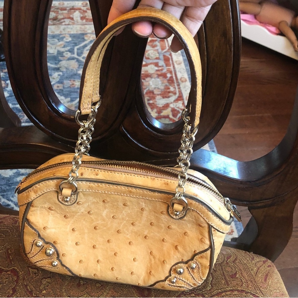 VICTOR HUGO Authentic Ostrich Leather Purse / Handbag